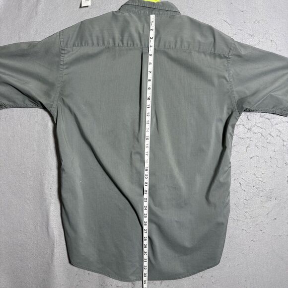 Cabelas Shirt Mens Large Tall Button-Up Gray Chest Pocket Outdoor Comfort Adult - Picture 8 of 9